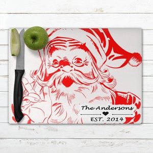 Personalized Holiday Glass Cutting Boards